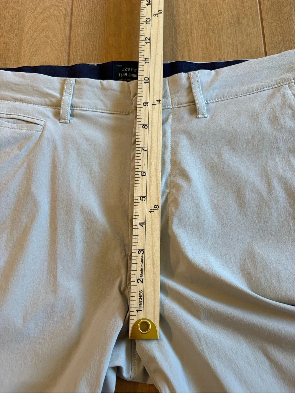 J.Crew Tech Shorts 32 Beige Performance Stretch Golf Casual Travel Lightweight